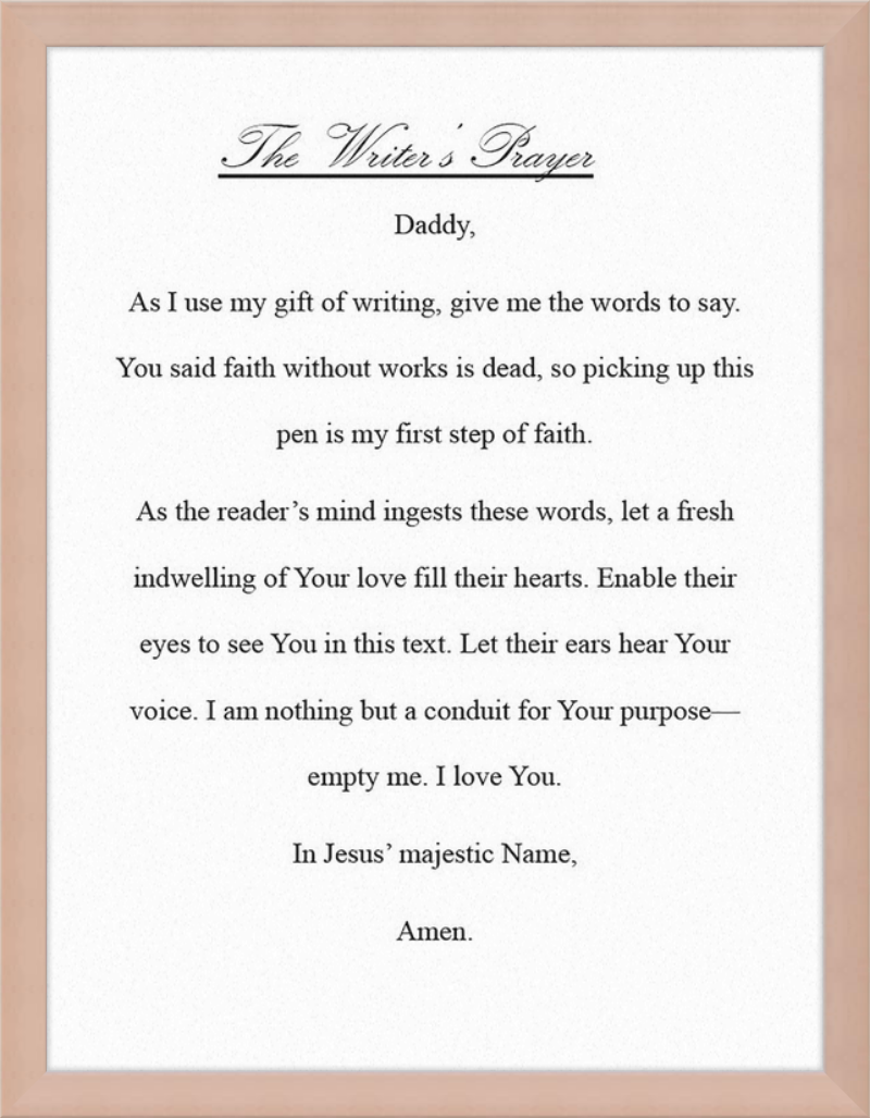 Writer's Prayer