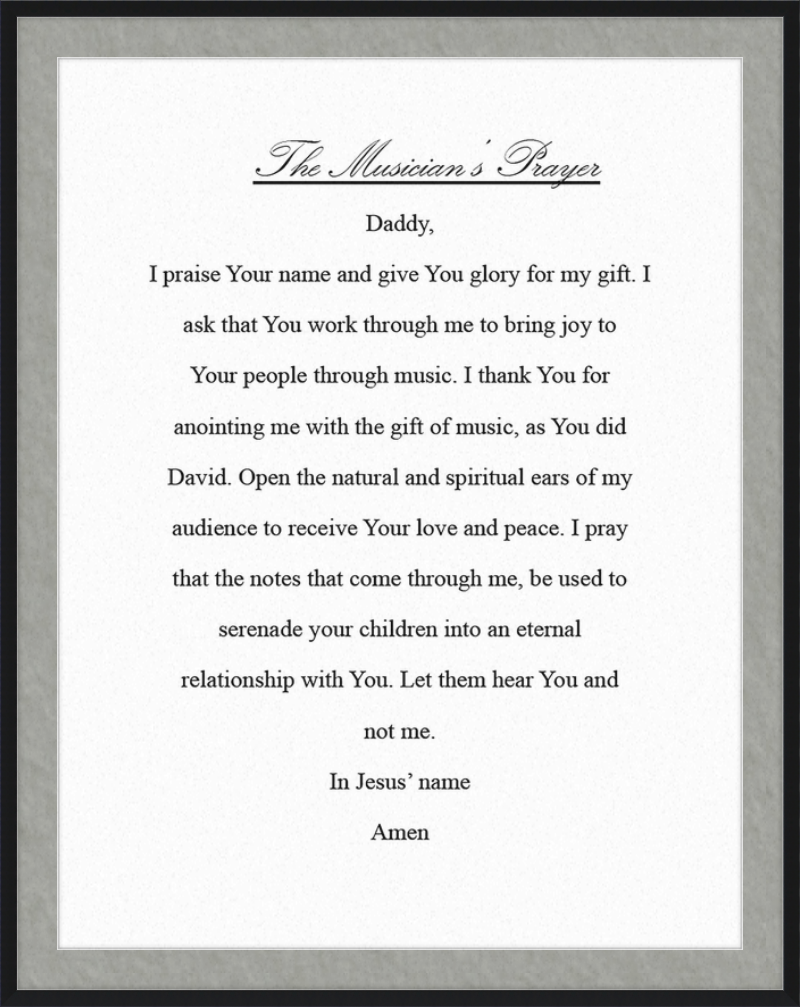 The Musician's Prayer