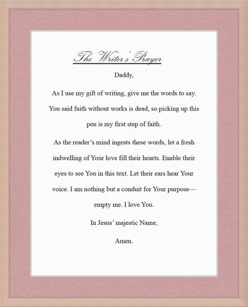 Writer's Prayer