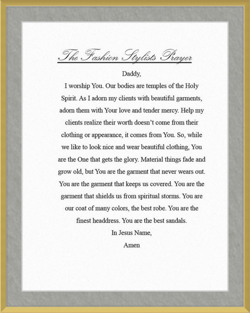 Fashion Stylist's Prayer