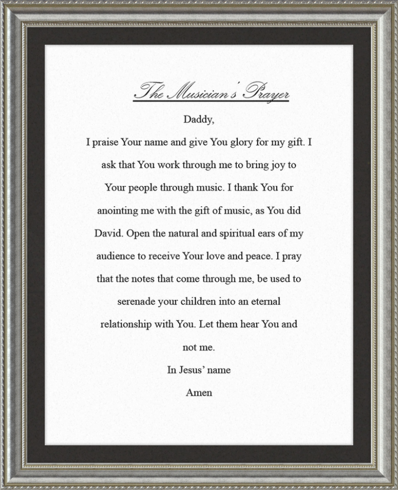 The Musician's Prayer