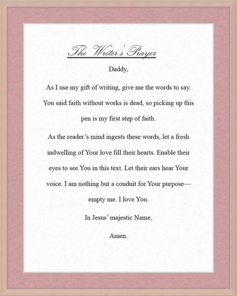 Writer's Prayer