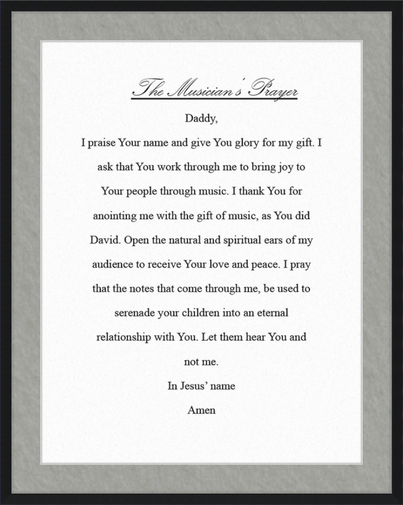 The Musician's Prayer