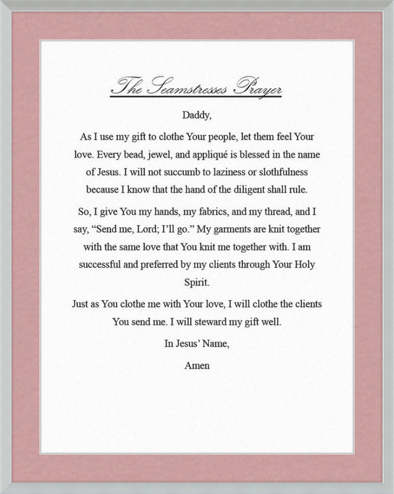 Seamstress' Prayer