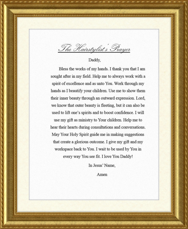 Hairstylist's Prayer