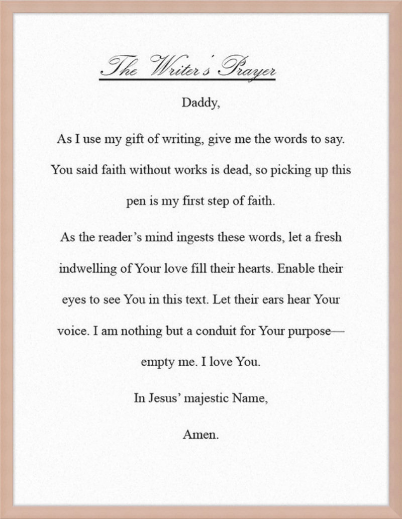 Writer's Prayer