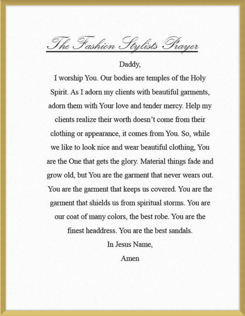 Fashion Stylist's Prayer