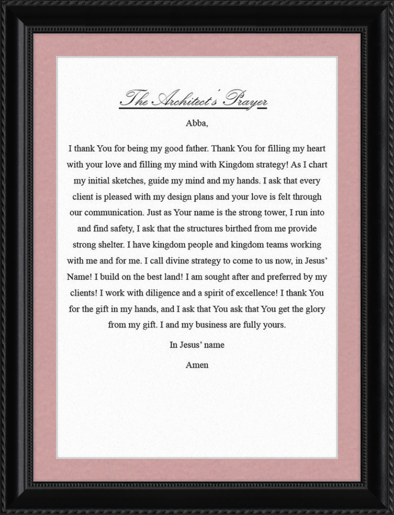 Architect's Prayer