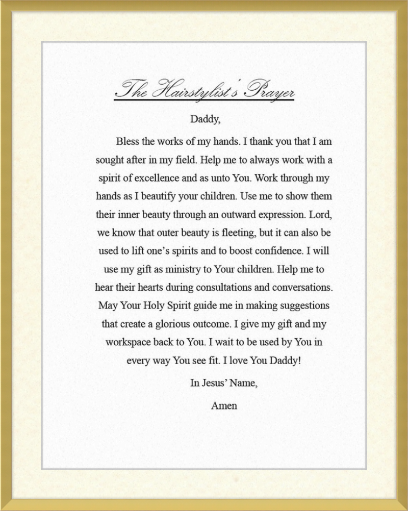 Hairstylist's Prayer