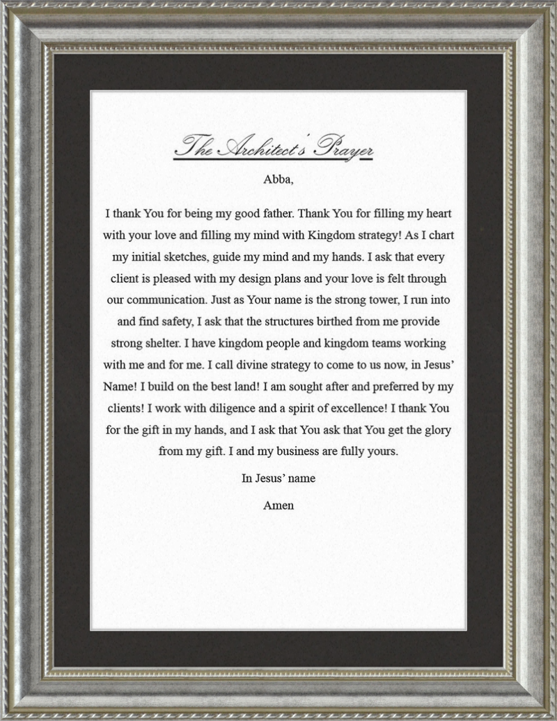 Architect's Prayer