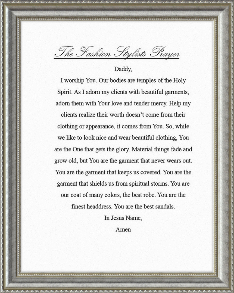 Fashion Stylist's Prayer