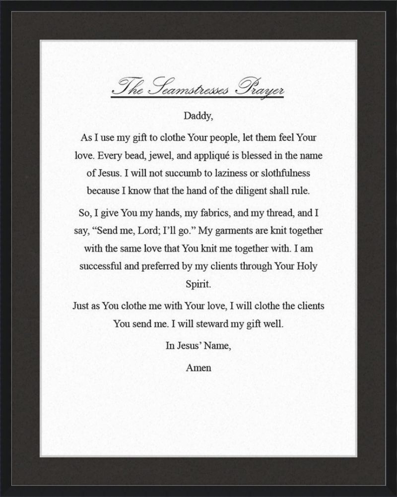 Seamstress' Prayer