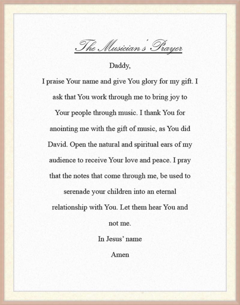 The Musician's Prayer
