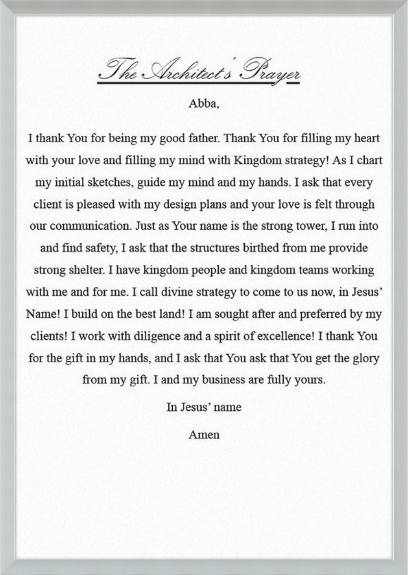 Architect's Prayer