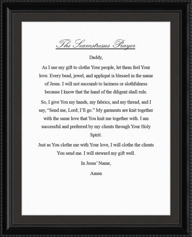 Seamstress' Prayer