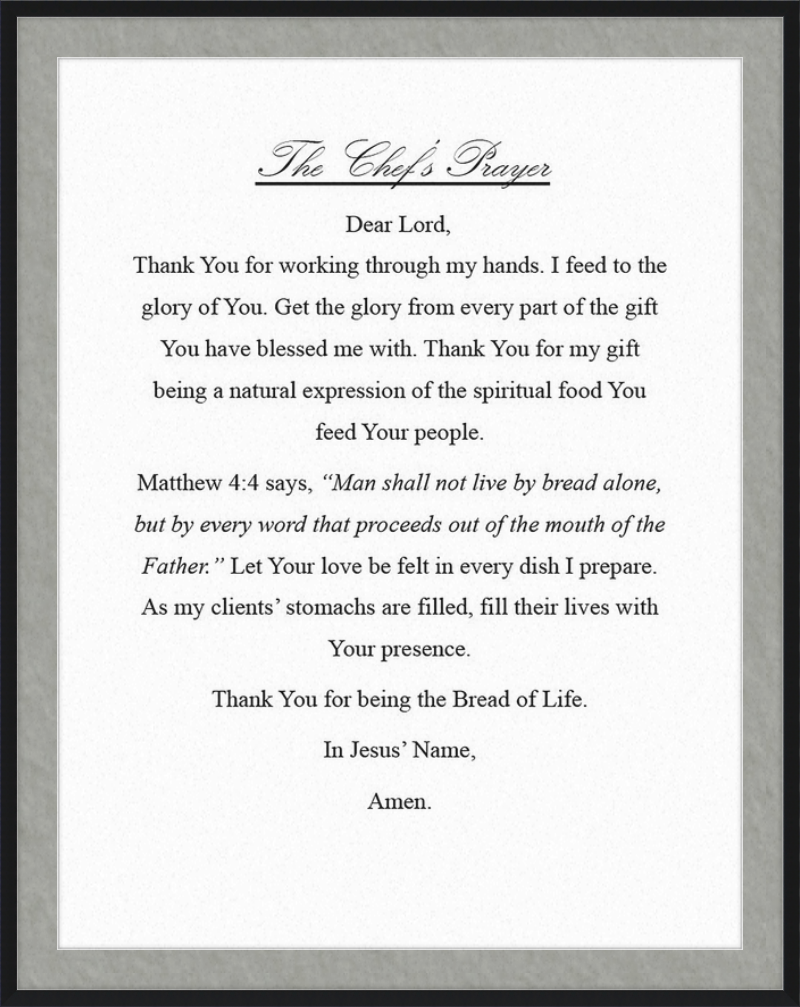Chef's Prayer