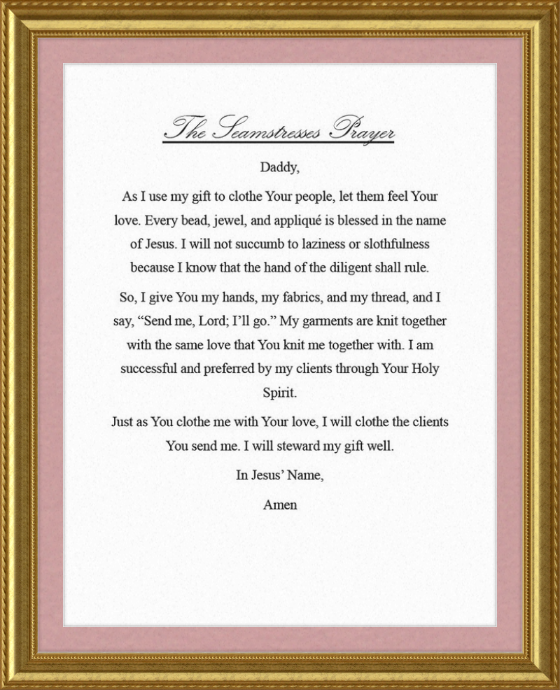 Seamstress' Prayer
