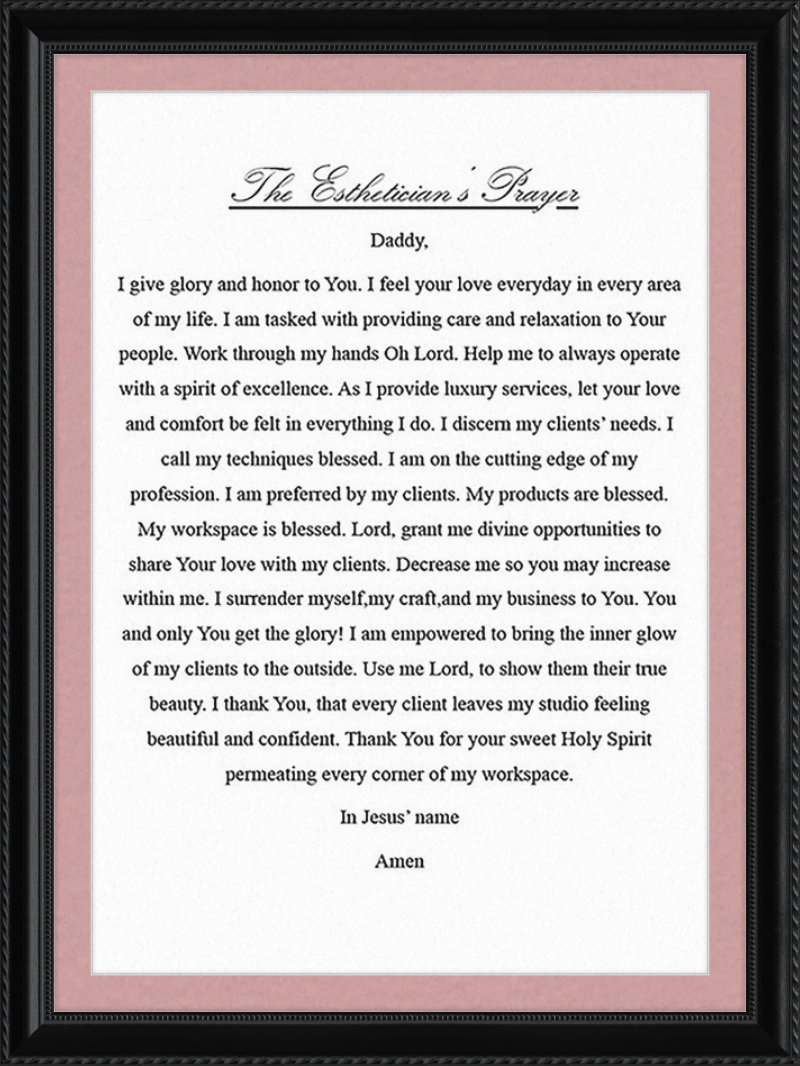 Estheticians Prayer