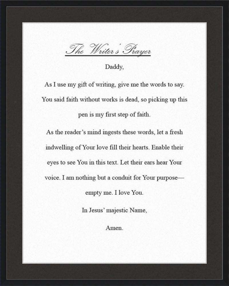 Writer's Prayer