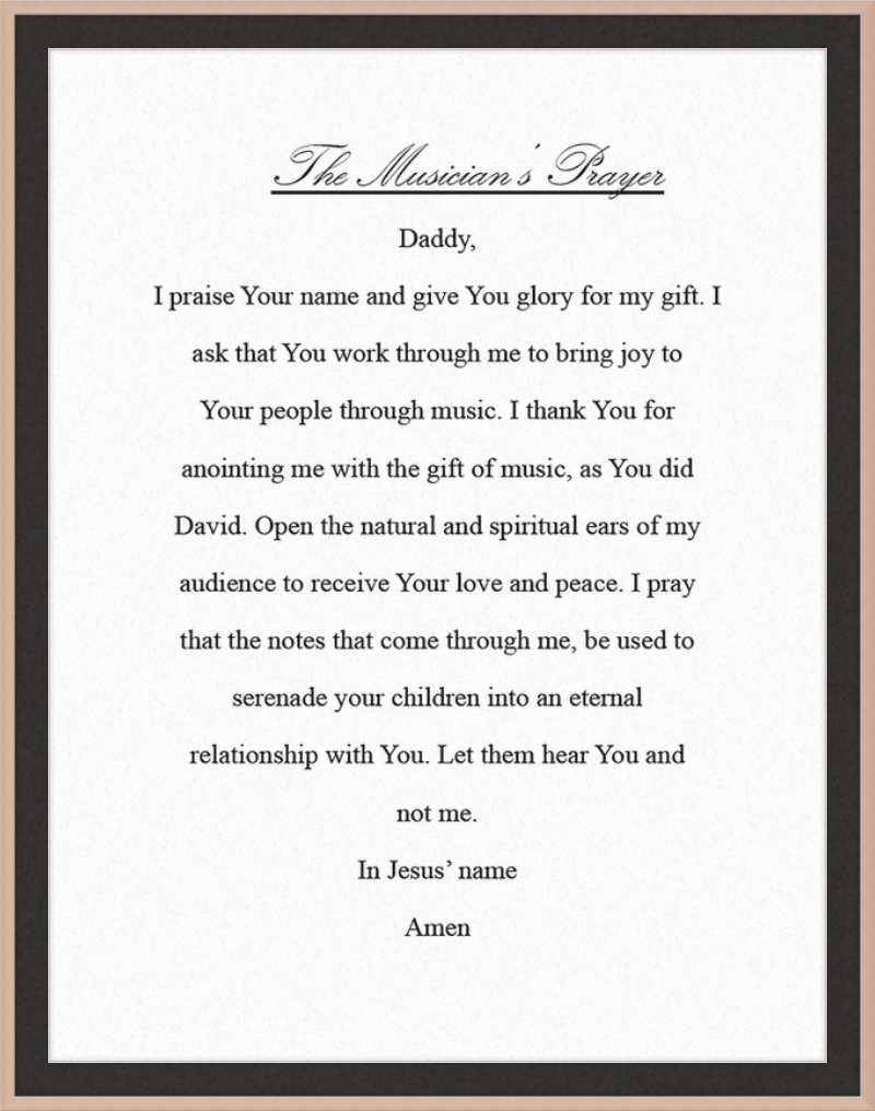 The Musician's Prayer