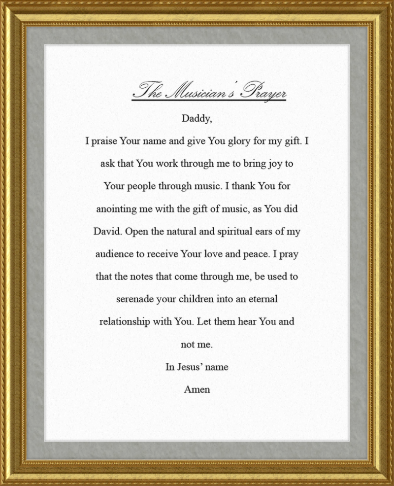 The Musician's Prayer