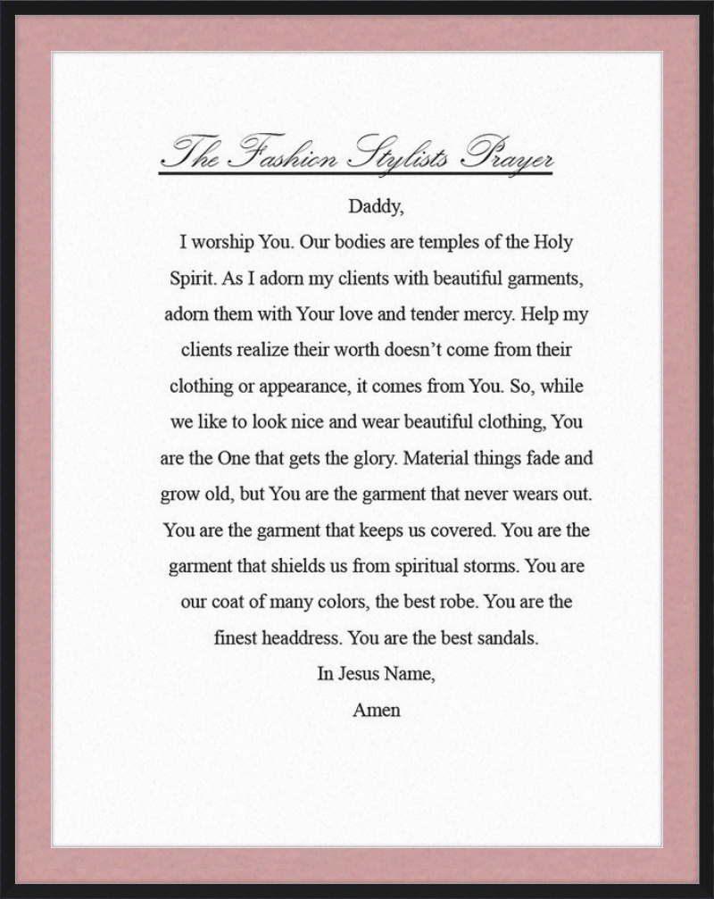 Fashion Stylist's Prayer