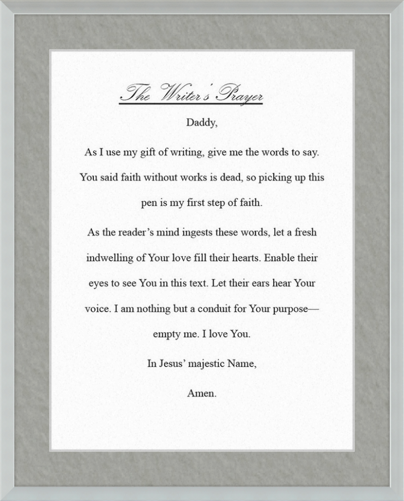Writer's Prayer