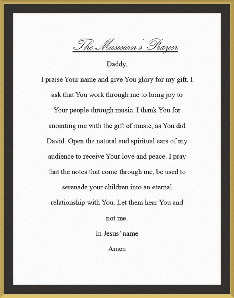 The Musician's Prayer