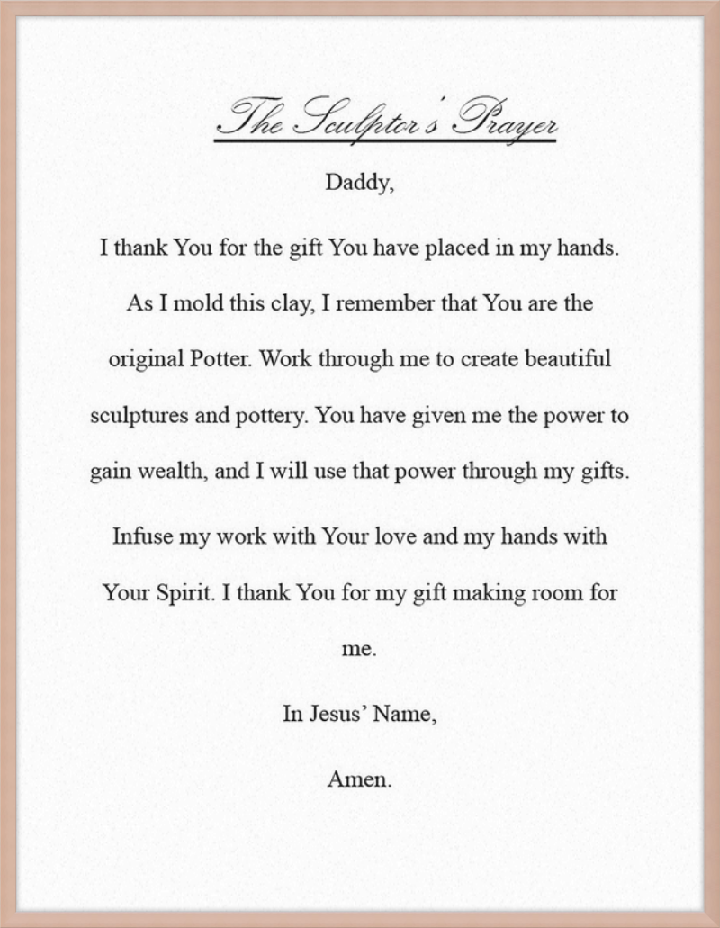 Sculptor's Prayer
