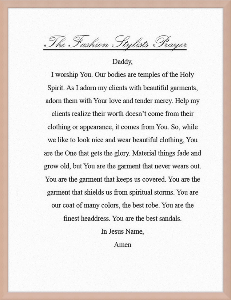 Fashion Stylist's Prayer