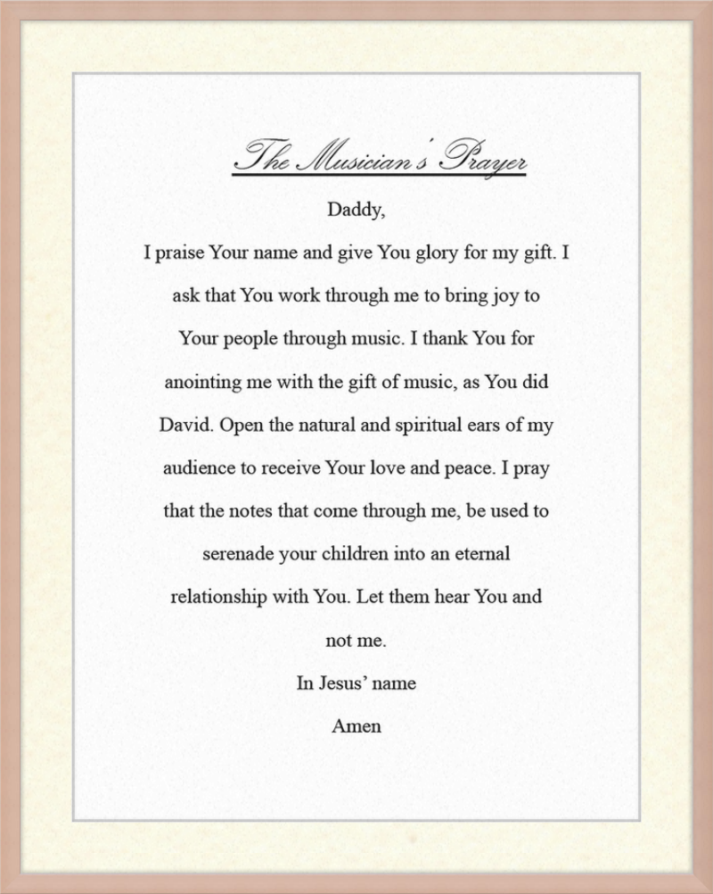 The Musician's Prayer