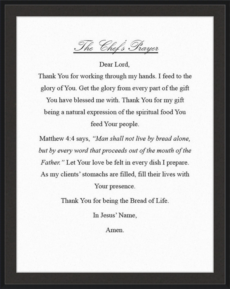Chef's Prayer
