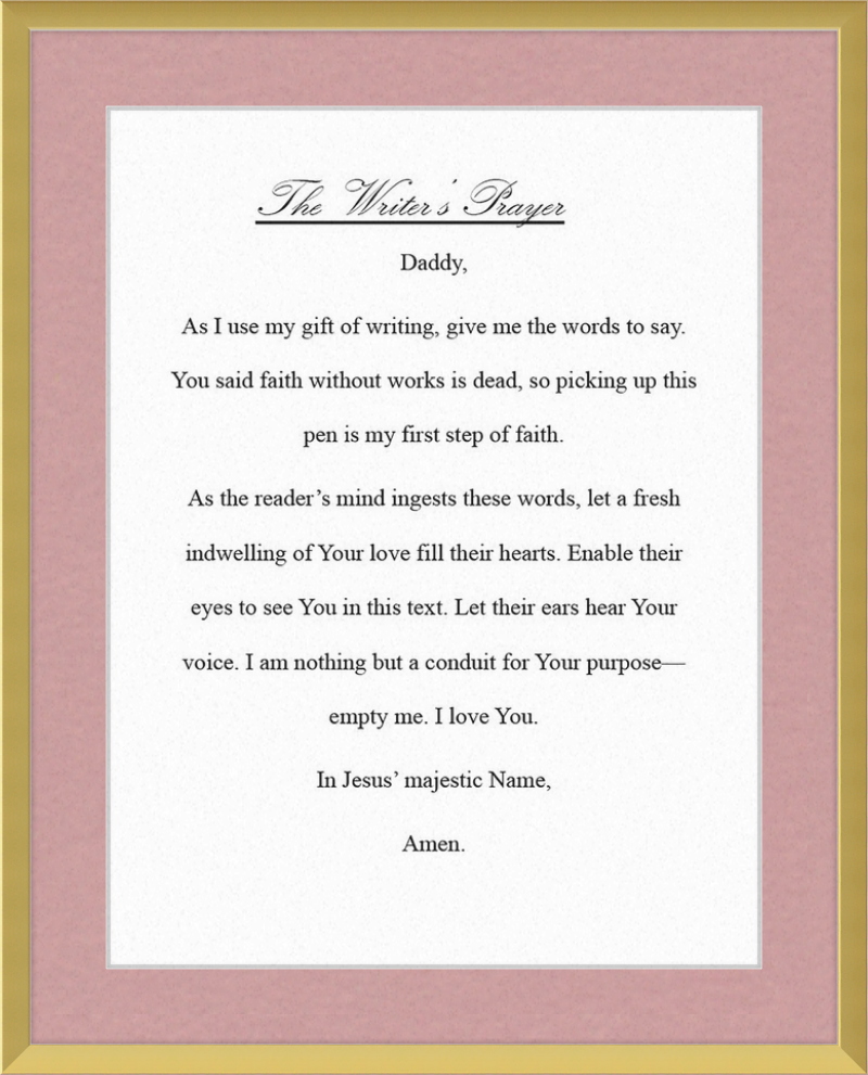 Writer's Prayer