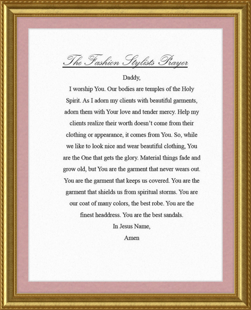 Fashion Stylist's Prayer