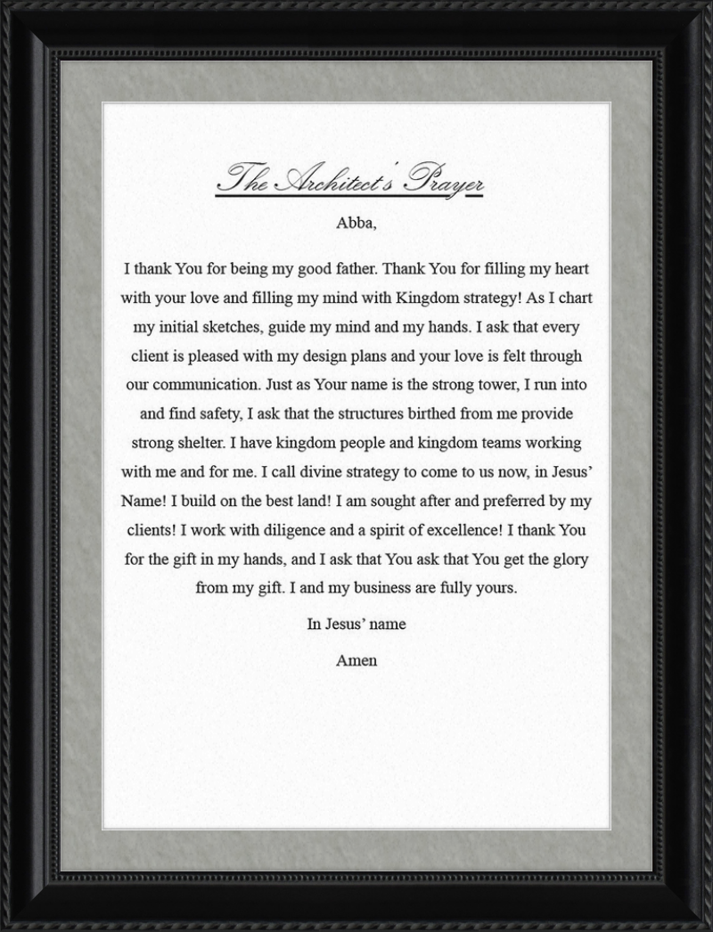 Architect's Prayer