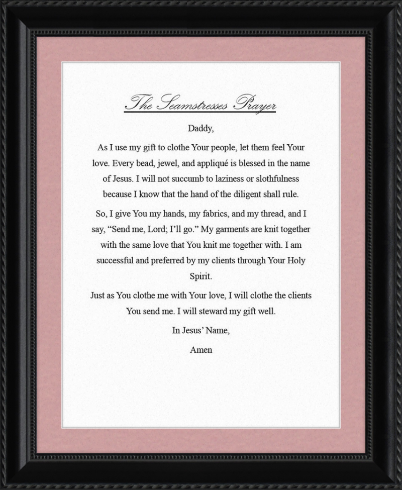 Seamstress' Prayer