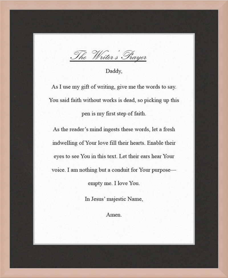 Writer's Prayer