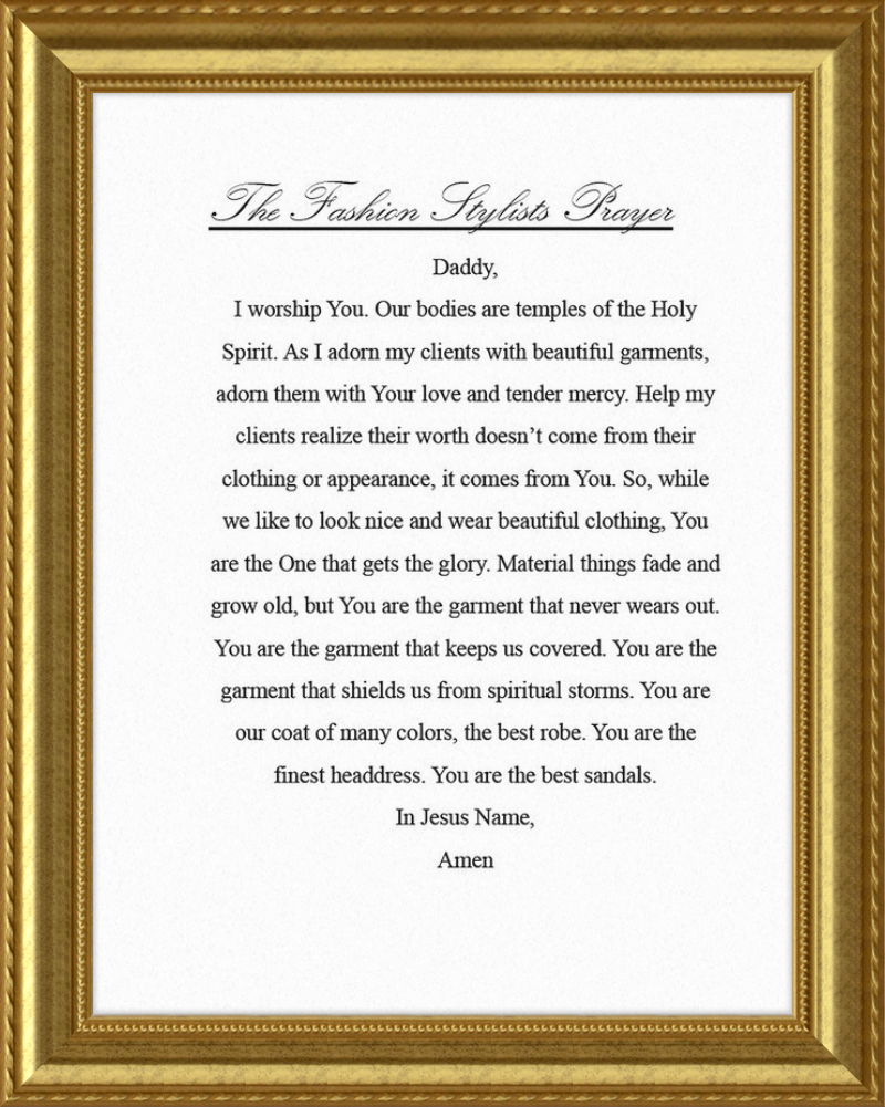 Fashion Stylist's Prayer