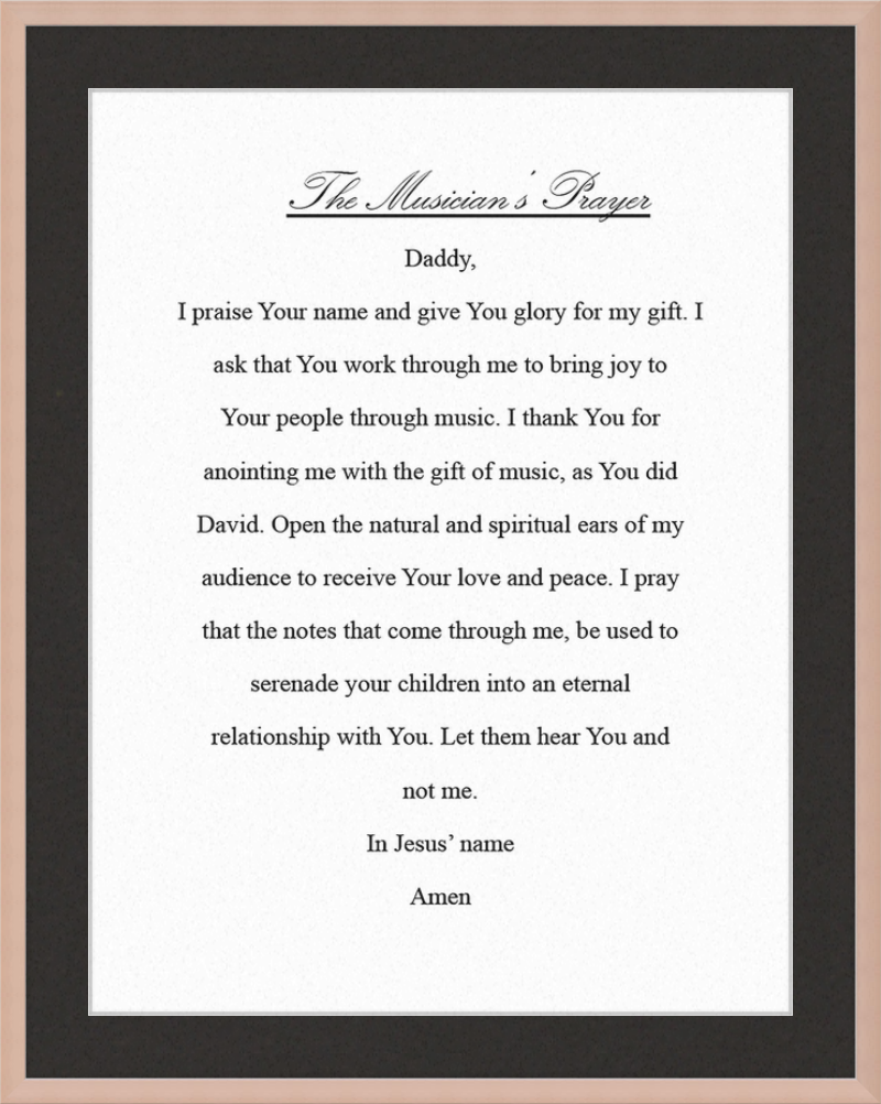The Musician's Prayer