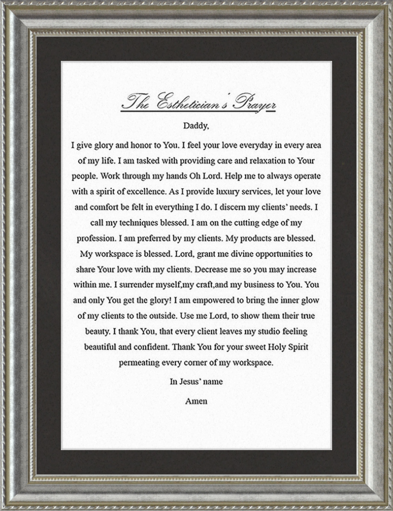 Estheticians Prayer