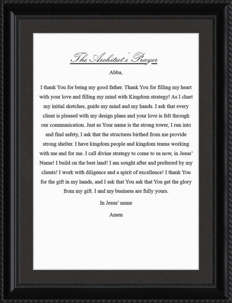 Architect's Prayer