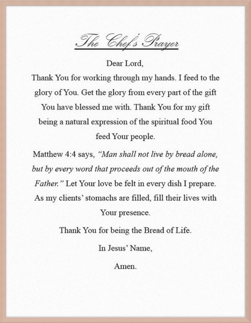 Chef's Prayer