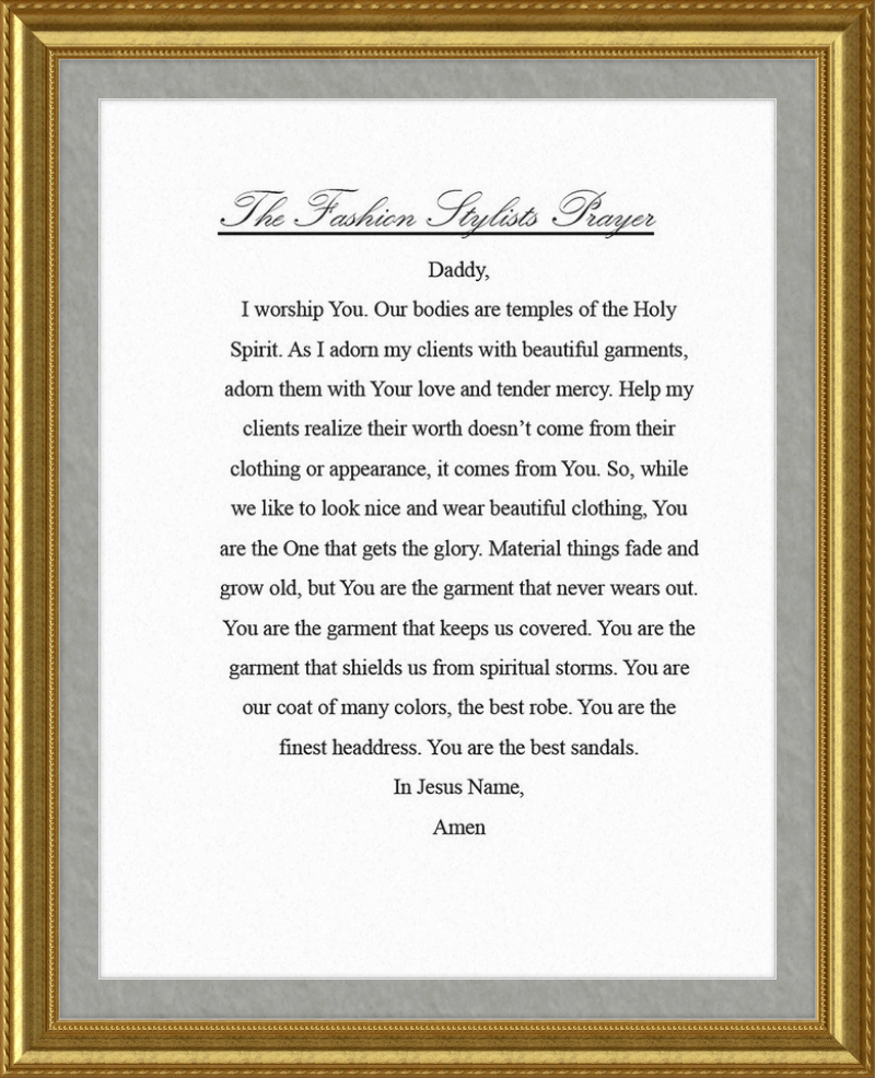 Fashion Stylist's Prayer