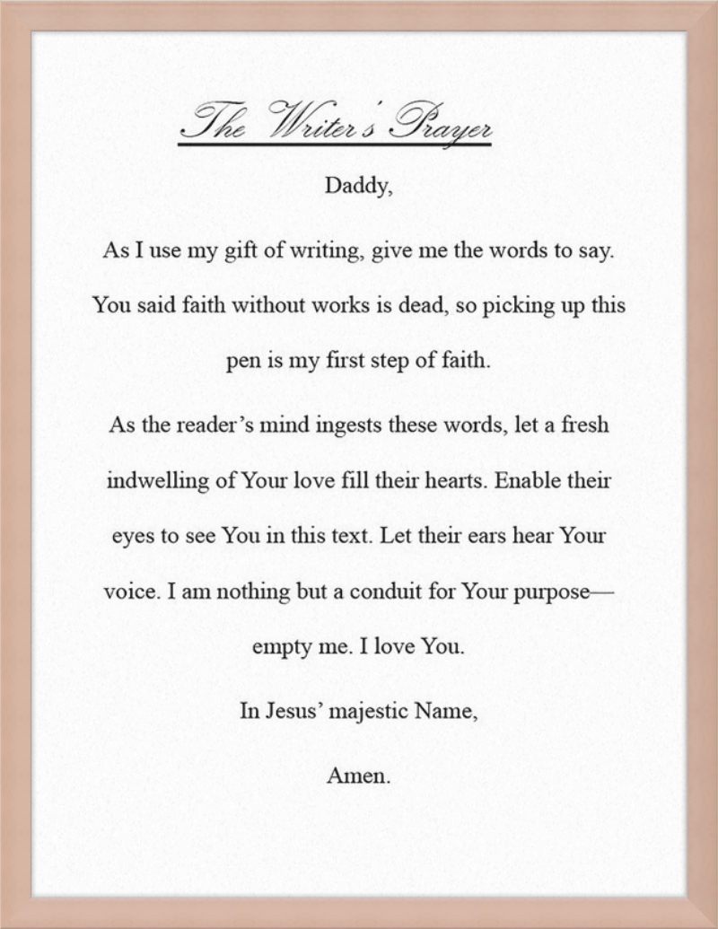 Writer's Prayer