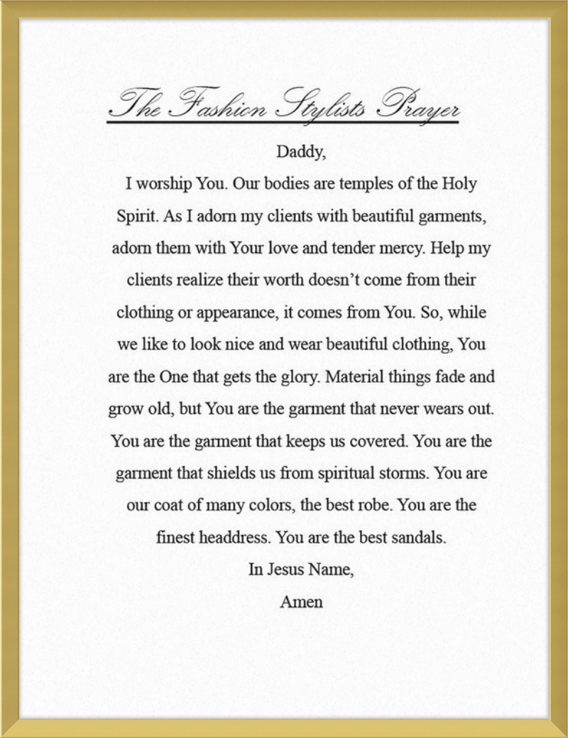 Fashion Stylist's Prayer