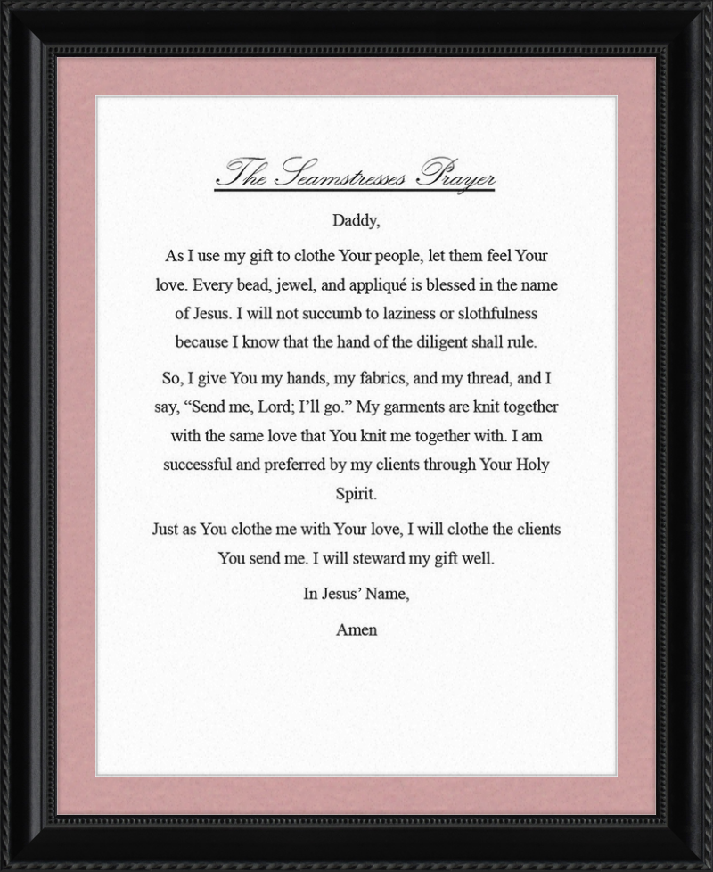 Seamstress' Prayer