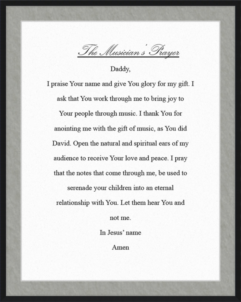 The Musician's Prayer