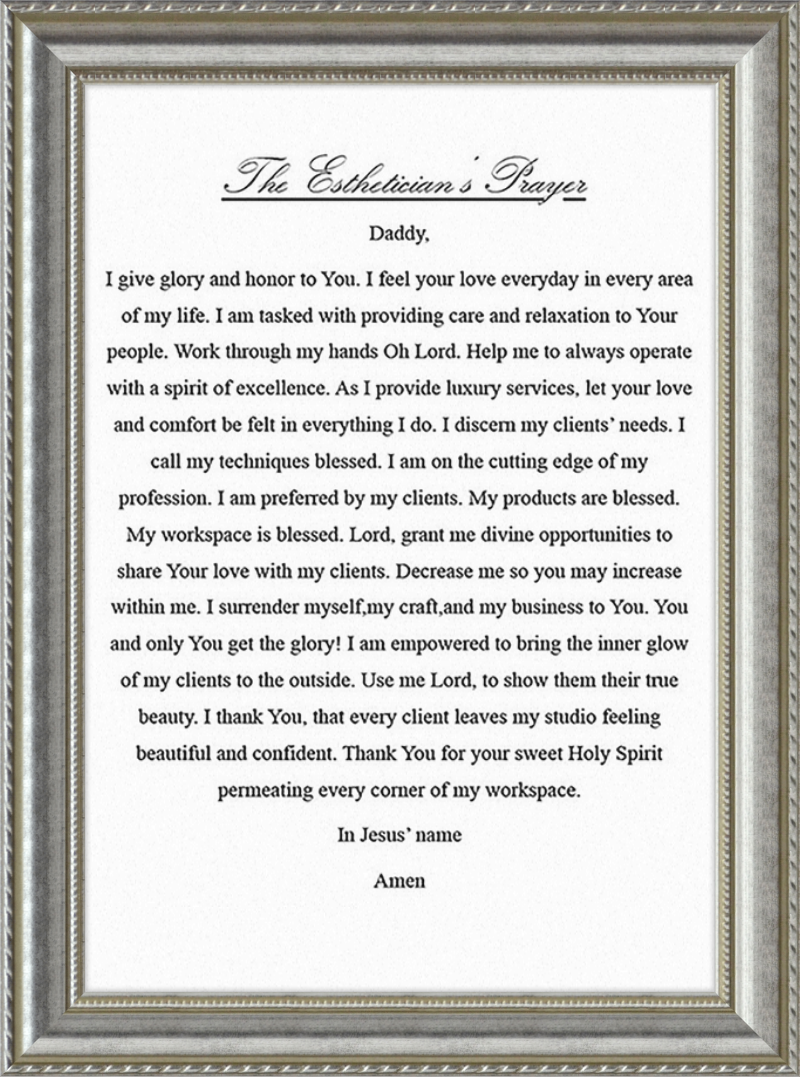 Estheticians Prayer