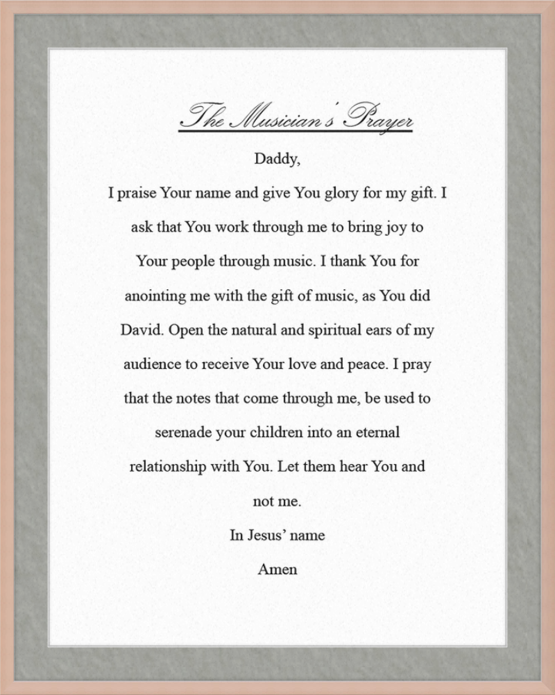 The Musician's Prayer