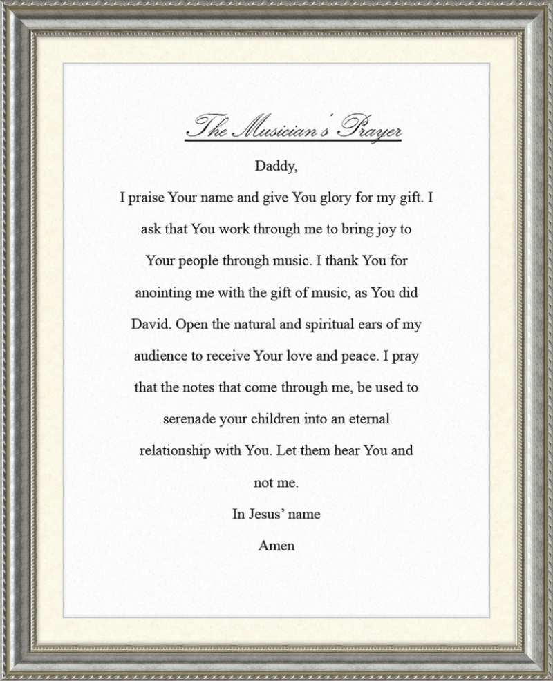The Musician's Prayer